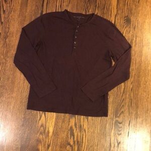 John Varvatos Long Sleeve Henley Shirt